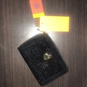 Brand new with tags black Tory Burch coin-case